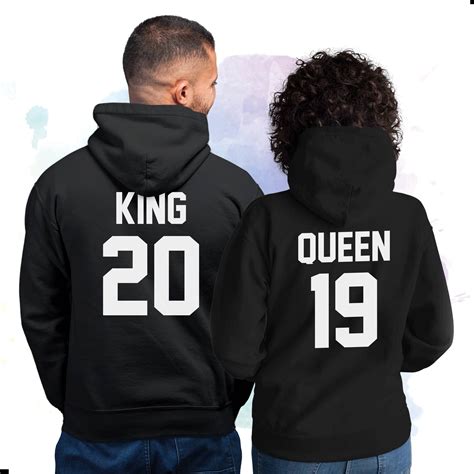 custom king and queen hoodies.